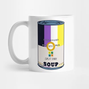 Split Enby Soup Mug